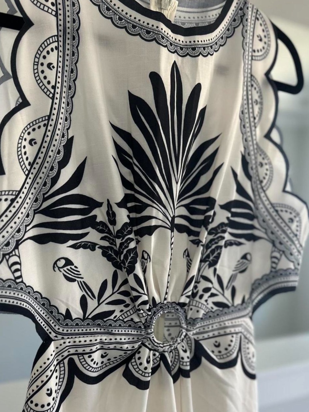 Commense  Tropical Print Cutout scallop Dress - Picture 6 of 7